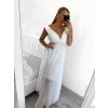 Šaty dlouhé společenské bez rukávu dámské (S/M ONE SIZE) ITALSKÁ MÓDA IMPBB22 IMPBB225009kt/DRU (Velikost S/M/L, Barva bílá)