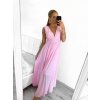 Šaty dlouhé společenské bez rukávu dámské (S/M ONE SIZE) ITALSKÁ MÓDA IMPBB22 IMPBB225009kt/DRU (Velikost S/M/L, Barva bílá)