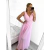 Šaty dlouhé společenské bez rukávu dámské (S/M ONE SIZE) ITALSKÁ MÓDA IMPBB22 IMPBB225009kt/DRU (Velikost S/M/L, Barva bílá)