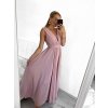 Šaty dlouhé společenské bez rukávu dámské (S/M ONE SIZE) ITALSKÁ MÓDA IMPBB22 IMPBB225009kt/DRU (Velikost S/M/L, Barva bílá)
