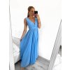 Šaty dlouhé společenské bez rukávu dámské (S/M ONE SIZE) ITALSKÁ MÓDA IMPBB22 IMPBB225009kt/DRU (Velikost S/M/L, Barva bílá)