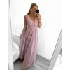 Šaty dlouhé společenské bez rukávu dámské (S/M ONE SIZE) ITALSKÁ MÓDA IMPBB22 IMPBB225009kt/DRU (Velikost S/M/L, Barva bílá)