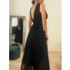 Šaty dlouhé společenské bez rukávu dámské (S/M ONE SIZE) ITALSKÁ MÓDA IMPBB22 IMPBB225009kt/DRU (Velikost S/M/L, Barva bílá)
