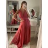 Šaty dlouhé společenské bez rukávu dámské (S/M ONE SIZE) ITALSKÁ MÓDA IMPBB22 IMPBB225009kt/DRU (Velikost S/M/L, Barva bílá)