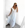 Šaty dlouhé společenské bez rukávu dámské (S/M ONE SIZE) ITALSKÁ MÓDA IMPBB22 IMPBB225009kt/DRU (Velikost S/M/L, Barva bílá)