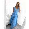 Šaty dlouhé společenské bez rukávu dámské (S/M ONE SIZE) ITALSKÁ MÓDA IMPBB22 IMPBB225009kt/DRU (Velikost S/M/L, Barva bílá)