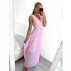 Šaty dlouhé společenské bez rukávu dámské (S/M ONE SIZE) ITALSKÁ MÓDA IMPBB22 IMPBB225009kt/DRU (Velikost S/M/L, Barva bílá)