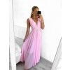 Šaty dlouhé společenské bez rukávu dámské (S/M ONE SIZE) ITALSKÁ MÓDA IMPBB22 IMPBB225009kt/DRU (Velikost S/M/L, Barva bílá)