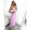 Šaty dlouhé společenské bez rukávu dámské (S/M ONE SIZE) ITALSKÁ MÓDA IMPBB22 IMPBB225009kt/DRU (Velikost S/M/L, Barva bílá)
