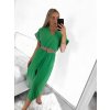 Šaty dlouhé s páskem krátký rukáv dámské (S/M ONE SIZE) ITALSKÁ MÓDA IMWA231372/DUR (Velikost S/M/L, Barva béžová)
