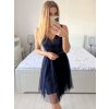 Šaty elegantní společenské na ramínka dámské (S/M ONE SIZE) ITALSKÁ MÓDA IMPSH23C612/DU (Velikost S/M/L, Barva růžová starorůžová)