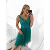 Šaty elegantní společenské na ramínka dámské (S/M ONE SIZE) ITALSKÁ MÓDA IMPSH23C612/DU (Velikost S/M/L, Barva růžová starorůžová)