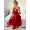 Šaty elegantní společenské na ramínka dámské (S/M ONE SIZE) ITALSKÁ MÓDA IMPSH23C612/DU (Velikost S/M/L, Barva růžová starorůžová)