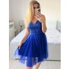 Šaty elegantní společenské na ramínka dámské (S/M ONE SIZE) ITALSKÁ MÓDA IMPSH23C612/DU (Velikost S/M/L, Barva růžová starorůžová)