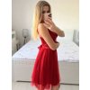 Šaty elegantní společenské na ramínka dámské (S/M ONE SIZE) ITALSKÁ MÓDA IMPSH23C612/DU (Velikost S/M/L, Barva růžová starorůžová)