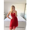 Šaty elegantní společenské na ramínka dámské (S/M ONE SIZE) ITALSKÁ MÓDA IMPSH23C612/DU (Velikost S/M/L, Barva růžová starorůžová)