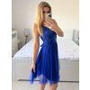 Šaty elegantní společenské na ramínka dámské (S/M ONE SIZE) ITALSKÁ MÓDA IMPSH23C612/DU (Velikost S/M/L, Barva růžová starorůžová)