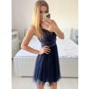 Šaty elegantní společenské na ramínka dámské (S/M ONE SIZE) ITALSKÁ MÓDA IMPSH23C612/DU (Velikost S/M/L, Barva růžová starorůžová)
