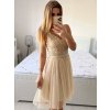 Šaty elegantní společenské na ramínka dámské (S/M ONE SIZE) ITALSKÁ MÓDA IMPSH23C612/DU (Velikost S/M/L, Barva růžová starorůžová)