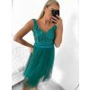 Šaty elegantní společenské na ramínka dámské (S/M ONE SIZE) ITALSKÁ MÓDA IMPSH23C612/DU (Velikost S/M/L, Barva růžová starorůžová)