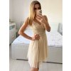 Šaty elegantní společenské na ramínka dámské (S/M ONE SIZE) ITALSKÁ MÓDA IMPSH23C612/DU (Velikost S/M/L, Barva růžová starorůžová)