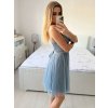 Šaty elegantní společenské na ramínka dámské (S/M ONE SIZE) ITALSKÁ MÓDA IMPSH23C612/DU (Velikost S/M/L, Barva růžová starorůžová)