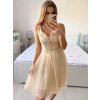 Šaty elegantní společenské na ramínka dámské (S/M ONE SIZE) ITALSKÁ MÓDA IMPSH23C612/DU (Velikost S/M/L, Barva růžová starorůžová)