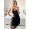Šaty elegantní společenské na ramínka dámské (S/M ONE SIZE) ITALSKÁ MÓDA IMPSH23C612/DU (Velikost S/M/L, Barva růžová starorůžová)