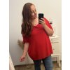 Tunika šifonová oversize krátký rukáv dámská nadrozměr (2XL/3XL/4XL ONE SIZE) ITALSKá MóDA IM323MIA/DU (Velikost 2XL/3XL, Barva Černá)