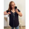 Tunika krátký rukáv s přívěskem dámská nadrozměr (3XL/4XL/5XL ONE SIZE) ITALSKÁ MÓDA FMB23BRECET/DR