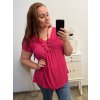 Tunika krátký rukáv s přívěskem dámská nadrozměr (3XL/4XL/5XL ONE SIZE) ITALSKÁ MÓDA FMB23BRECET/DR