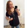 Tunika krátký rukáv s přívěskem dámská nadrozměr (3XL/4XL/5XL ONE SIZE) ITALSKÁ MÓDA FMB23BRECET/DR