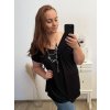 Tunika krátký rukáv s přívěskem dámská nadrozměr (3XL/4XL/5XL ONE SIZE) ITALSKÁ MÓDA FMB23BRECET/DR