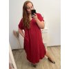 Šaty volnočasové bavlněné krátký rukáv oversize dámské (2XL/3XL/4XL/5XL ONE SIZE) ITALSKÁ MÓDA IM423GIRA/DR (Velikost 3XL/4XL, Barva Černá)