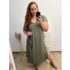 Šaty volnočasové bavlněné krátký rukáv oversize dámské (2XL/3XL/4XL/5XL ONE SIZE) ITALSKÁ MÓDA IM423GIRA/DR (Velikost 3XL/4XL, Barva Černá)