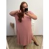 Šaty volnočasové bavlněné krátký rukáv oversize dámské (2XL/3XL/4XL/5XL ONE SIZE) ITALSKÁ MÓDA IM423GIRA/DR (Velikost 3XL/4XL, Barva Černá)