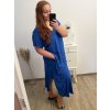Šaty volnočasové bavlněné krátký rukáv oversize dámské (2XL/3XL/4XL/5XL ONE SIZE) ITALSKÁ MÓDA IM423GIRA/DR (Velikost 3XL/4XL, Barva Černá)