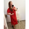Šaty volnočasové bavlněné krátký rukáv oversize dámské (2XL/3XL/4XL/5XL ONE SIZE) ITALSKÁ MÓDA IM423GIRA/DR (Velikost 3XL/4XL, Barva Černá)