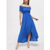 Šaty carmen dlouhé letní přes ramena dámské (S/M ONE SIZE) ITALSKÁ MÓDA IMM23M5350/DU (Velikost S/M/L, Barva hnědá)
