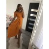 Šaty carmen dlouhé letní přes ramena dámské (S/M ONE SIZE) ITALSKÁ MÓDA IMM23M5350/DU (Velikost S/M/L, Barva hnědá)
