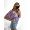 Tunika letní icecool krátký rukáv dámská (S/M ONE SIZE) ITALSKÁ MÓDA IMM23M2929/DU (Velikost S/M/L, Barva béžová)