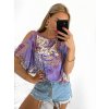 Tunika letní icecool krátký rukáv dámská (S/M ONE SIZE) ITALSKÁ MÓDA IMM23M2929/DU (Velikost S/M/L, Barva béžová)