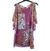 Tunika letní icecool krátký rukáv dámská (S/M ONE SIZE) ITALSKÁ MÓDA IMM23M2929/DU (Velikost S/M/L, Barva béžová)
