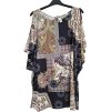 Tunika letní icecool krátký rukáv dámská (S/M ONE SIZE) ITALSKÁ MÓDA IMM23M2929/DU (Velikost S/M/L, Barva béžová)
