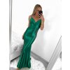 Šaty dlouhé elegantní společenské na ramínka dámské (S/M ONE SIZE) ITALSKÁ MÓDA IMPLP2322930135/DU