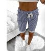 Kraťasy šortky letní strečové dámské proužek (S/M/L ONE SIZE) ITALSKÁ MODA IM723002/DR (Velikost M/L, Barva modrá)