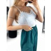 Croptop krajkový na ramínka dámský (S/M ONE SIZE) ITALSKá MóDA IM3232611/DU (Velikost S/M/L, Barva béžová)