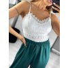 Croptop krajkový na ramínka dámský (S/M ONE SIZE) ITALSKá MóDA IM3232611/DU (Velikost S/M/L, Barva béžová)
