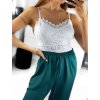 Croptop krajkový na ramínka dámský (S/M ONE SIZE) ITALSKá MóDA IM3232611/DU (Velikost S/M/L, Barva béžová)