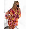 Šaty košilové letní oversize dlouhý rukáv dámské nadrozměr (S/M/L/XL/2XL ONE SIZE) ITALSKá MóDA IM8239802-4/DR (Velikost XL/2XL, Barva oranžová)